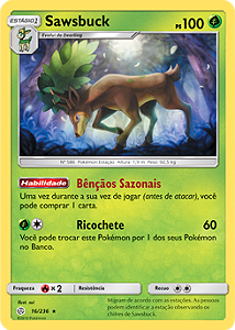 Sawsbuck (16/236) REV FOIL - Carta Avulsa Pokemon
