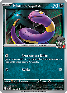 Ekans da Equipe Rocket / Team Rocket's Ekans (112/182) REV FOIL - Carta Avulsa Pokemon