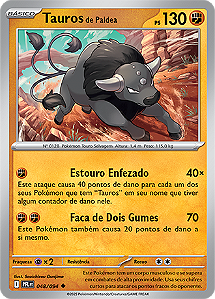 Tauros de Paldea / Paldean Tauros (028/193) - Carta Avulsa Pokemon