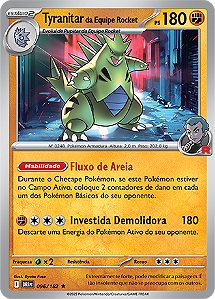 Tyranitar da Equipe Rocket / Team Rocket's Tyranitar (096/182) FOIL - Carta Avulsa Pokemon