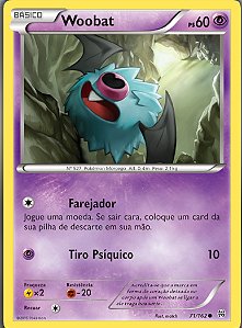 Woobat (71/162) - Carta Avulsa Pokemon