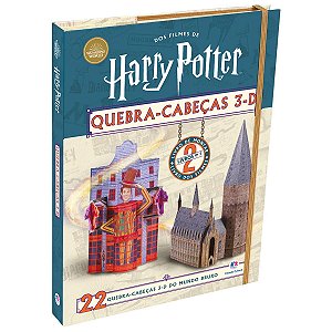 Hogwarts e Loja dos Weasleys - Livro com 2 Quebra-Cabeça 3D (Harry Potter)