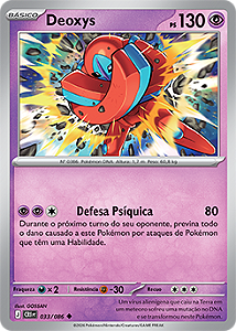 Deoxys (033/086) REV FOIL - Carta Avulsa Pokemon