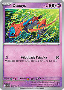 Deoxys (034/086) REV FOIL - Carta Avulsa Pokemon