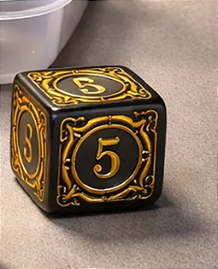 DUPLICADO - Conjunto de 3 Dados Vermelhos estilo Runas D6 - (lado 1,5cm)