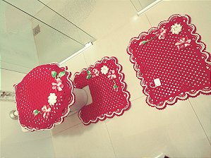 jogo de tapete para banheiro