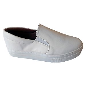 Tênis Slip On Branco Enfermagem Confortável Unissex 33 ao 43.
