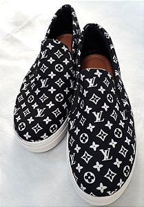 Tênis Slip On Louis Vitton Branco F. Preto  a Pronta Entrega.