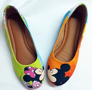 Sapatilha Mickey e Minnie Disney Beijo Infantil Tam. 23 ao 42.