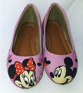 Sapatilha Minnie Mickey Disney Rosa Infantil Tam. 23 ao 42.