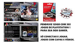 Pendrive 128gb Com 305 Jogos De Playstation 1 Para Box Gamer