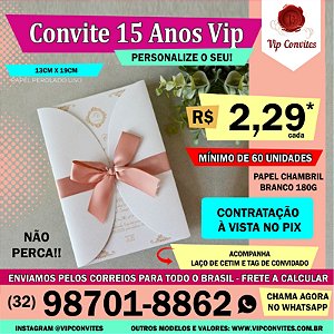 Convite 15 anos corte e laço borboleta