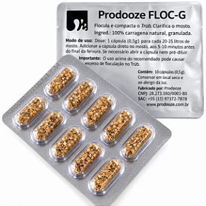 Prodooze FLOC-G – 10 Cápsulas Clarificante Whirlfloc para Cerveja