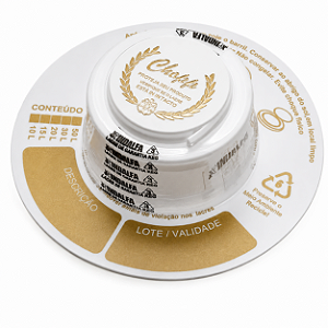 Lacre K3P para Barril de Chopp Branco/ Dourado