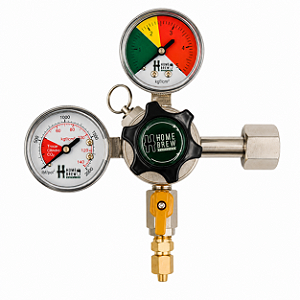 Regulador de Pressão Co2 (HBS - 1 Saída) - Alumínio - Válvula Esfera