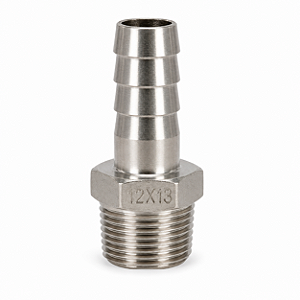 Espigão 13 mm em Aço Inox 304 – Rosca Macho 1/2" BSP