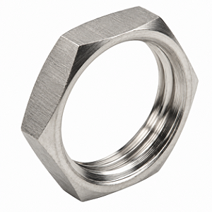 Porca 1/2" BSP em Aço Inox 304 – Espessura 6,2 mm