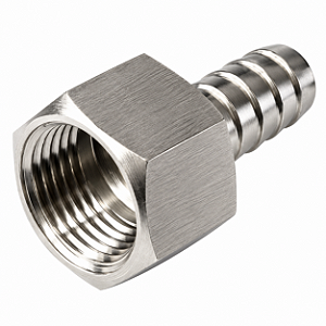 Espigão 1/2" com Rosca Fêmea 1/2" BSP em Aço Inox