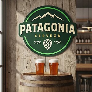 Placa Decorativa Cerveja 3d Pla Área Externa/interna Bar Patagonia