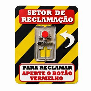 Placa Decorativa Setor De Reclamação Pla (plástico) Int/ext