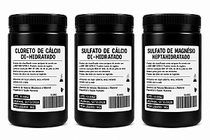 Kit Sais Cervejeiros Alimentícios - 1 Kg (Cloreto de Cálcio + Sulfato de Cálcio + Sulfato de Magnésio)
