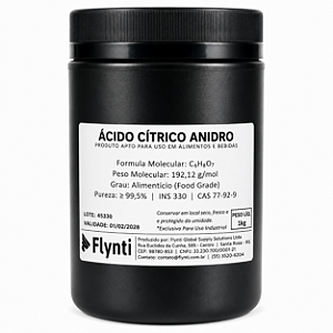Ácido Cítrico Anidro Alimentício 1kg – Ajuste de pH Cervejeiro