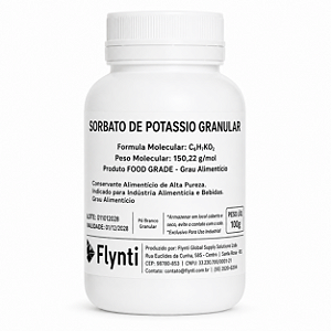 Sorbato de Potássio Granular 100g – Estabilizante para Bebidas