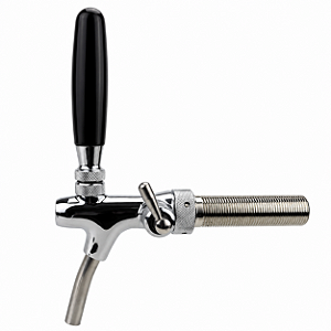 Torneira de Chopp Italiana G5/8" x 100 mm com Controle de Vazão – Parcial Inox ou 100% Inox