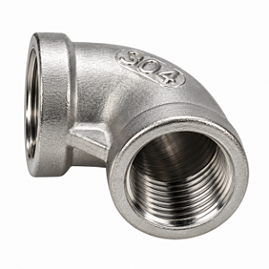 Cotovelo 90° Aço Inox 304 Rosca Fêmea 1/2" BSP x 1/2" BSP