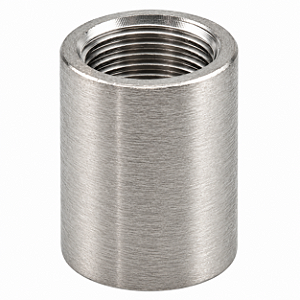 Luva Aço Inox Rosca Fêmea 1/2" BSP x 1/2" BSP