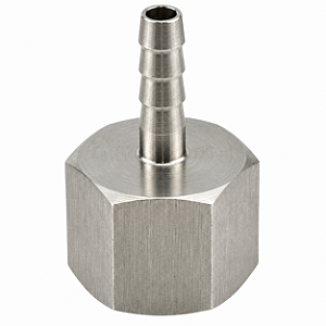 Espigão 1/4" com Rosca Fêmea 1/2" BSP em Aço Inox