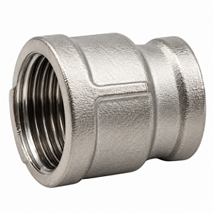 Luva de Redução Aço Inox 304 – Fêmea 1/2" BSP x Fêmea 1/4" BSP