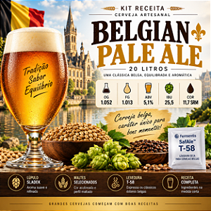 Kit Receita Cerveja Artesanal Belgian Pale Ale – 20 Litros