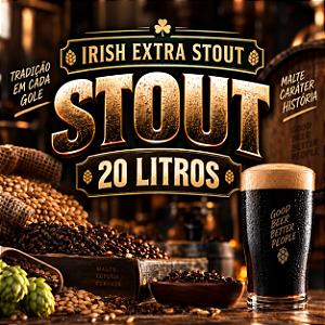 Kit Receitas Cerveja Artesanal Stout – 20 Litros