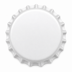 Tampinha Pry-Off Branca 26 mm – Pacote com 100 Unidades
