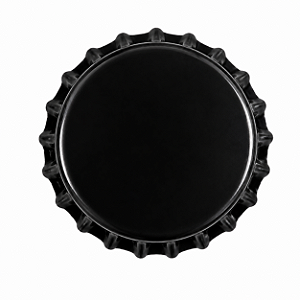 Tampinha Pry-Off Preta 26 mm – Pacote com 100 Unidades