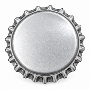 Tampinha PRY-OFF Prata 26 mm – Pacote com 100 Unidades