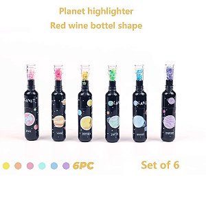 MARCA TEXTO GALAXIA BRILHOS - 6 CORES