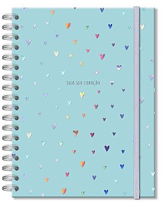 CADERNO COLEGIAL CAPA DURA - CORAÇÕES HOLOGRAFICOS