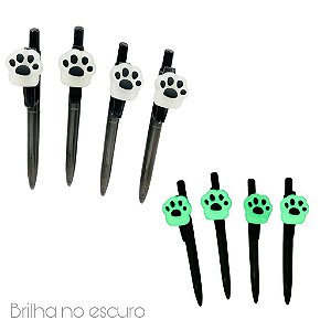 CANETA BRILHA NO ESCURO PATINHA PRETA UNIDADE
