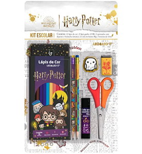 KIT ESCOLAR COM LAPIS DE COR HARRY POTTER