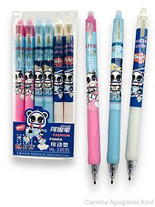 CANETA APAGAVEL PANDA - TINTA AZUL
