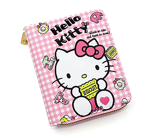 MINI CARTEIRA HELLO KITTY ZIPER  - XADREZ