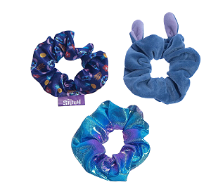 TRIO DE XUXINHAS PARA CABELO STITCH - 3 PEÇAS