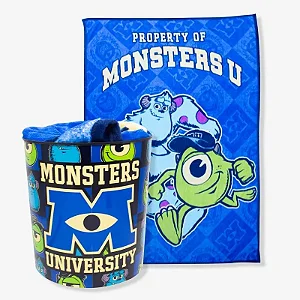 Kit Manta Com Balde Monstros SA - Disney