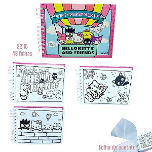 LIVRO DE COLORIR TIPO BOOBIE GOODS - HELLO KITTY E AMIGOS