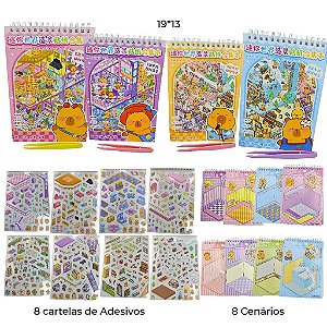 STICKERS CAPIVARA - BLOCO CENARIO