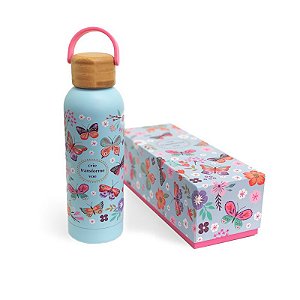 Garrafa Térmica - Fina Ideia - Borboletas no Jardim 500ml aço inox