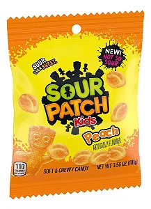 Bala Azedinha Sour Patch kids Original - Sabor Pessego