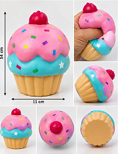 SQUISHY CUPCAKE GRANDE PERFUMADO - UNIDADE - CORES SURPRESA